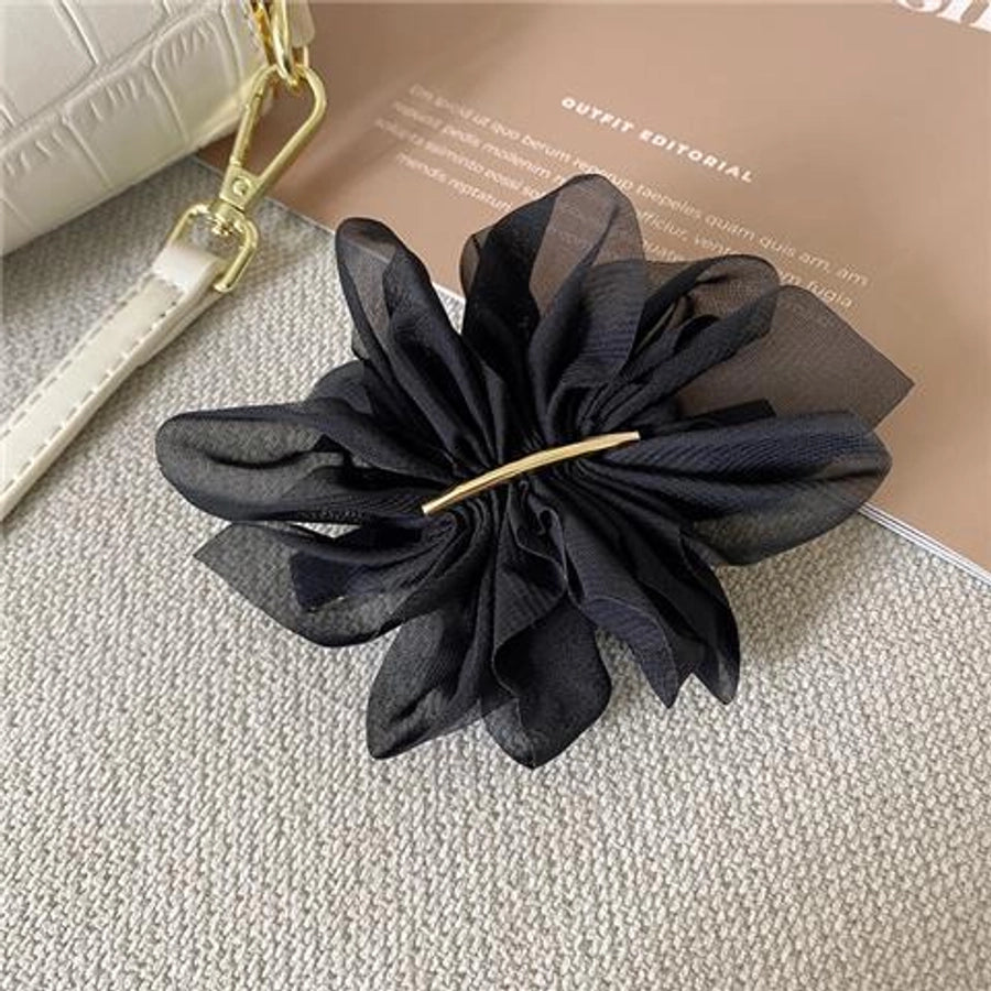 simple style geometric solid color cloth hair clip