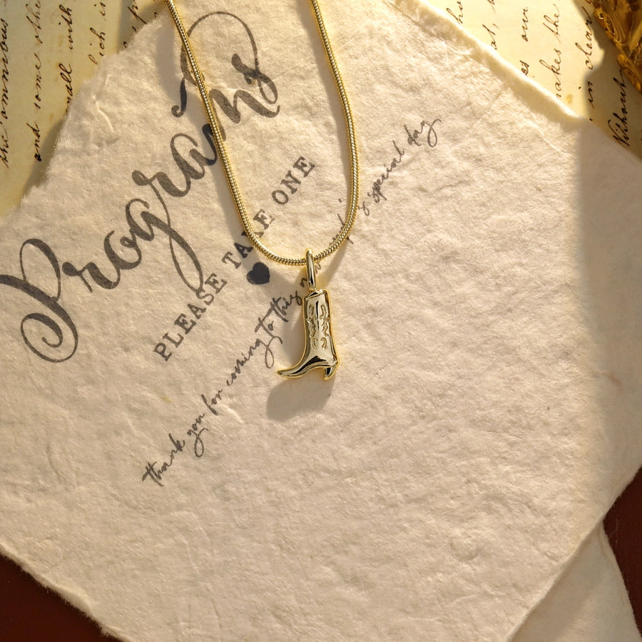 Jewelry Casual Hip-Hop Boots Copper Copper 14K Gold Plated White Gold Plated Pendant Necklace