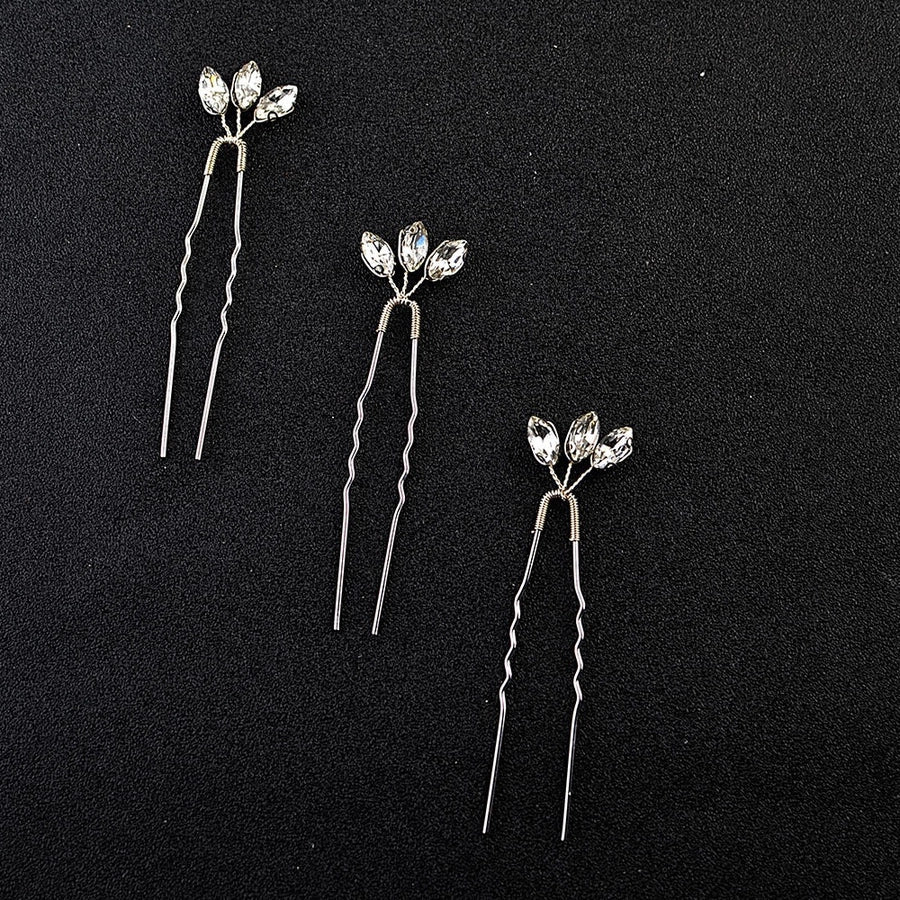 Women's Simple Style Classic Style Solid Color Alloy Inlay Hair Clip