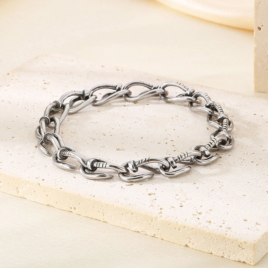 Vintage Style Geometric 304 Stainless Steel 18K Gold Plated Bracelets In Bulk