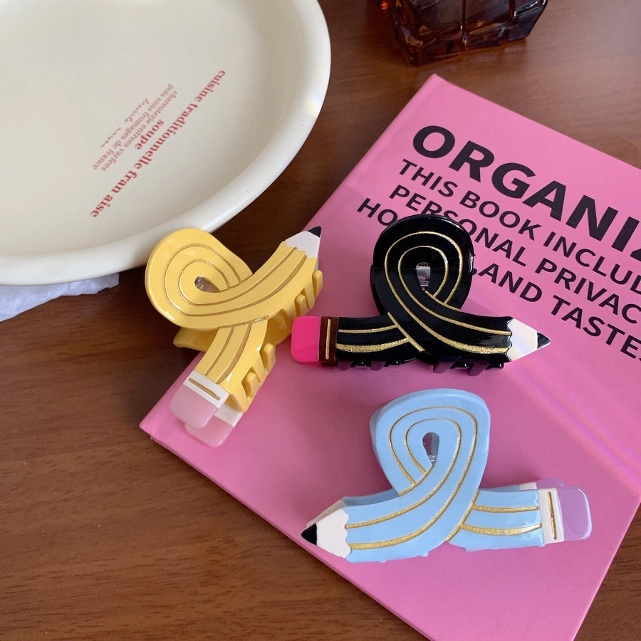 Women's Korean Style pencil Acetic acid sheets Hair Claws