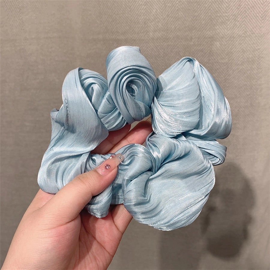 simple style solid color cloth hair tie
