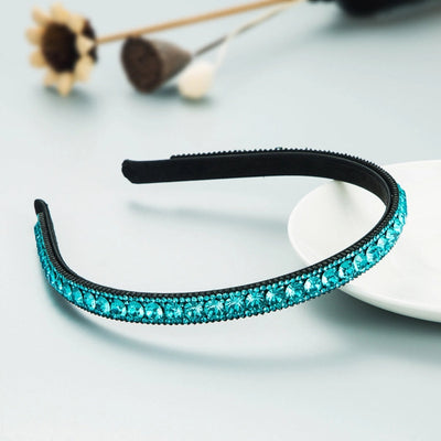 korean fashion simple color rhinestone headband