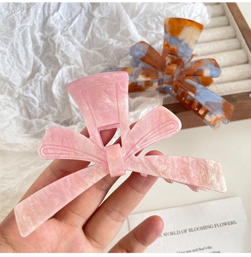 Women's Simple Style Artistic Bow Knot Acetic acid sheets Hair Claws