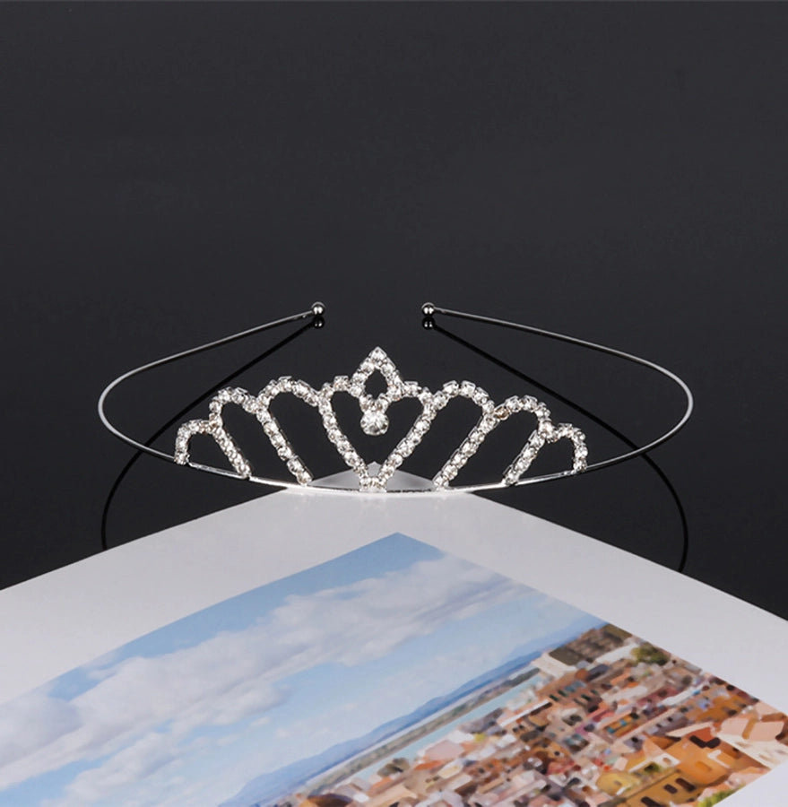 fashion claw chain welding rhinestone hairband Crown wedding bride headdress hair accessories performance birthday crown