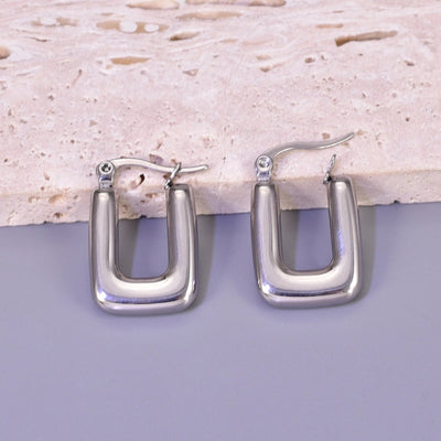 1 Pair Simple Style Geometric 304 Stainless Steel 18K Gold Plated Ear Studs