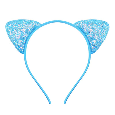 cute cat ears cloth sequins hair band 1 piece
