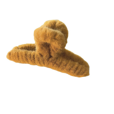 Korean Simple Plush Grab Clip Girl Autumn and Winter New Back Head Hair Clip Elegant Hair Grab Shark Clip Hair Accessories