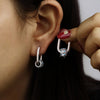 1 Pair Elegant Retro Geometric Copper Zircon 14K Gold Plated Earrings