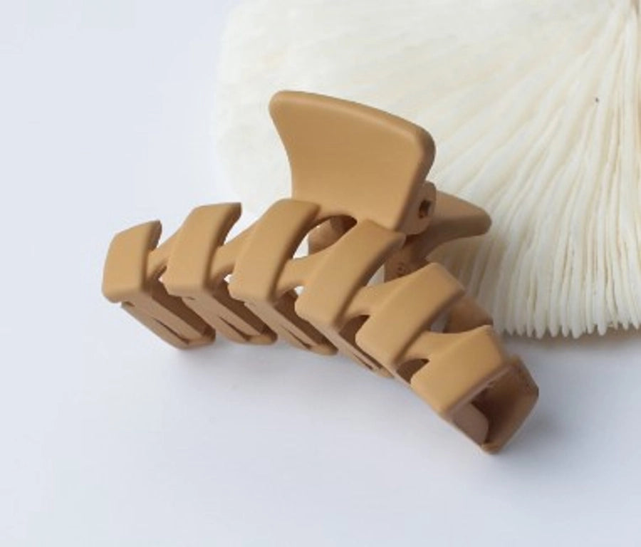 simple style solid color arylic stoving varnish hair claws 1 piece