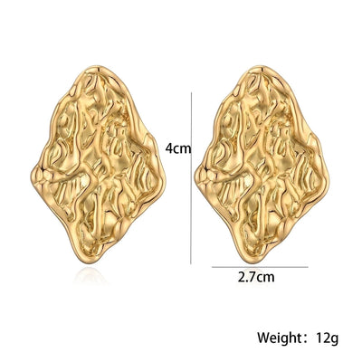 1 Pair Retro Simple Style Commute Geometric 304 Stainless Steel Ear Studs