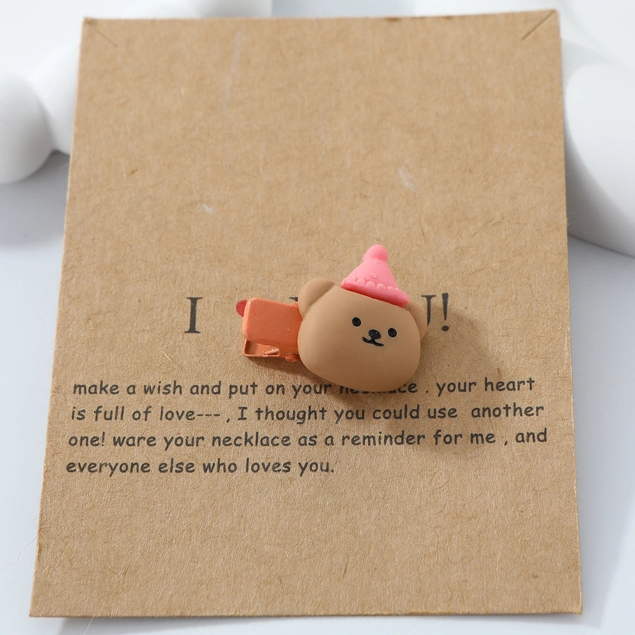Women's Cute Funny Animal Alloy Resin Hair Clip