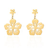 1 Pair Elegant Tropical Leaves Flower Shell 201 Stainless Steel Drop Earrings