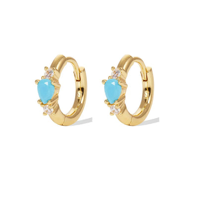 1 Piece 1 Pair 925 Sterling Silver Solid Color 18K Gold Plated White Gold Plated Hoop Earrings