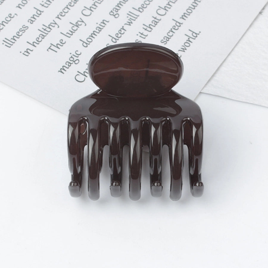 simple style solid color plastic resin hollow out hair claws 1 piece