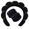 simple style color block towel velvet hair band
