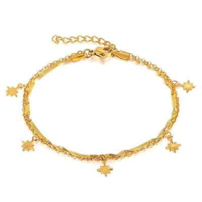 Simple Style Geometric 304 Stainless Steel cable chain snake chain Bracelets In Bulk