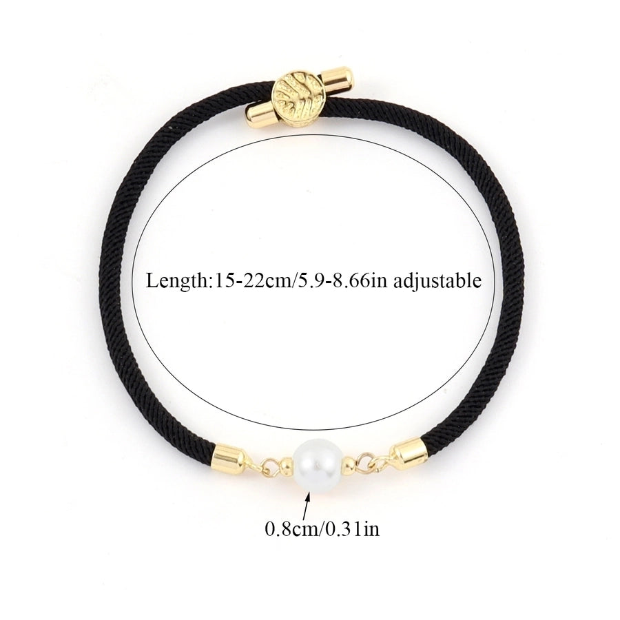 Artificial Pearl Copper Geometric Copper Bracelets