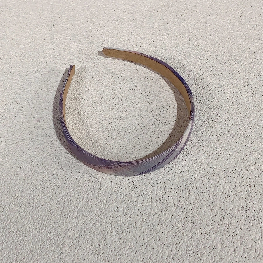 simple style plaid cloth hair band 1 piece