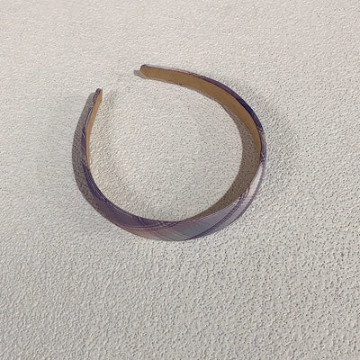 simple style plaid cloth hair band 1 piece