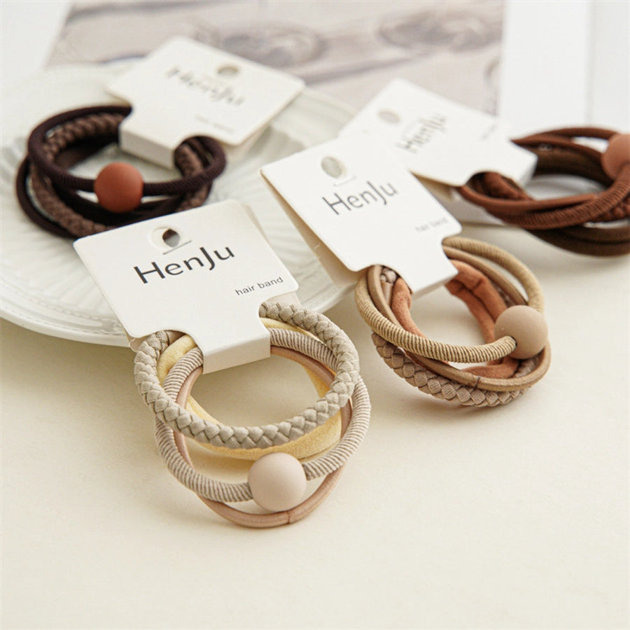 simple style solid color acrylic hair tie 1 set