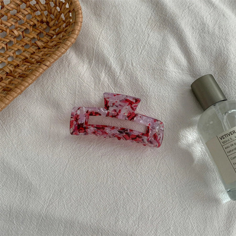 fashion color block acetic acid sheets hair claws 1 piece