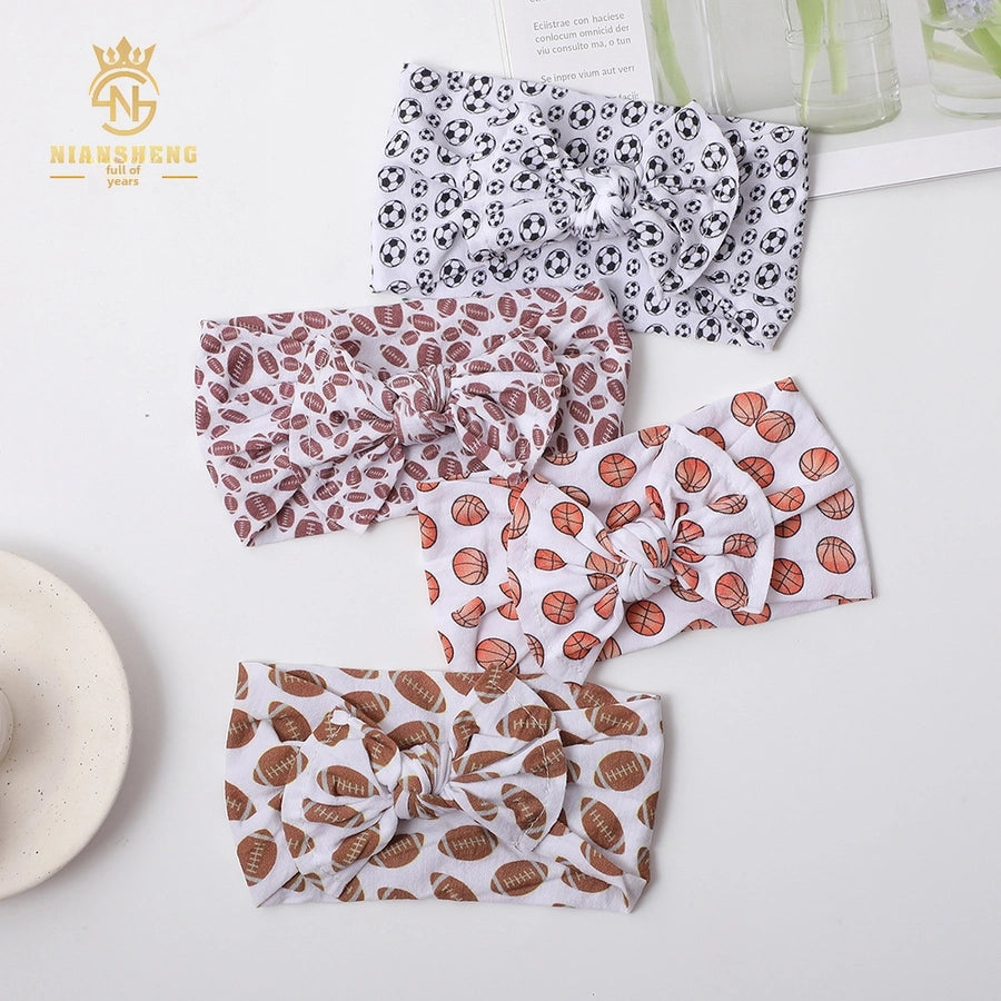 New  children's headdress jacquard soft hair tie bow hair band baby newborn headband baby hair band
