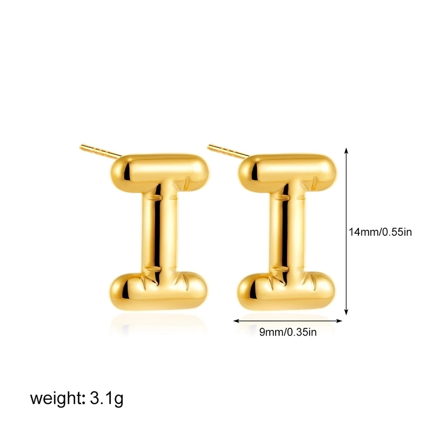 1 Pair Classic Style Letter 304 Stainless Steel Ear Studs