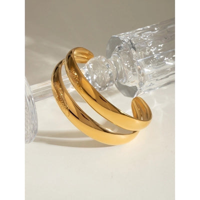 Simple Style Classic Style Geometric 304 Stainless Steel Bangle In Bulk