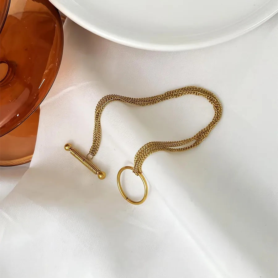 Simple Style Classic Style Geometric 304 Stainless Steel Twisted Rope Chain Bracelets In Bulk