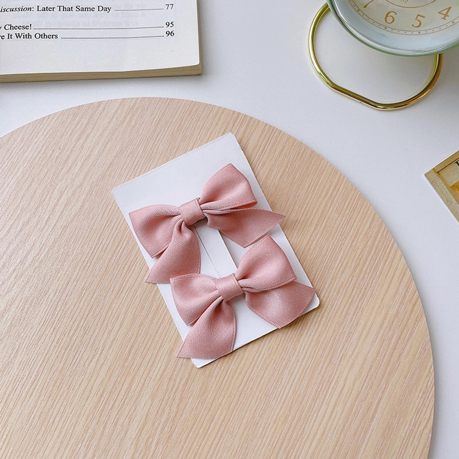 Girl'S Simple Style Classic Style Bow Knot Cloth Braid Hair Clip
