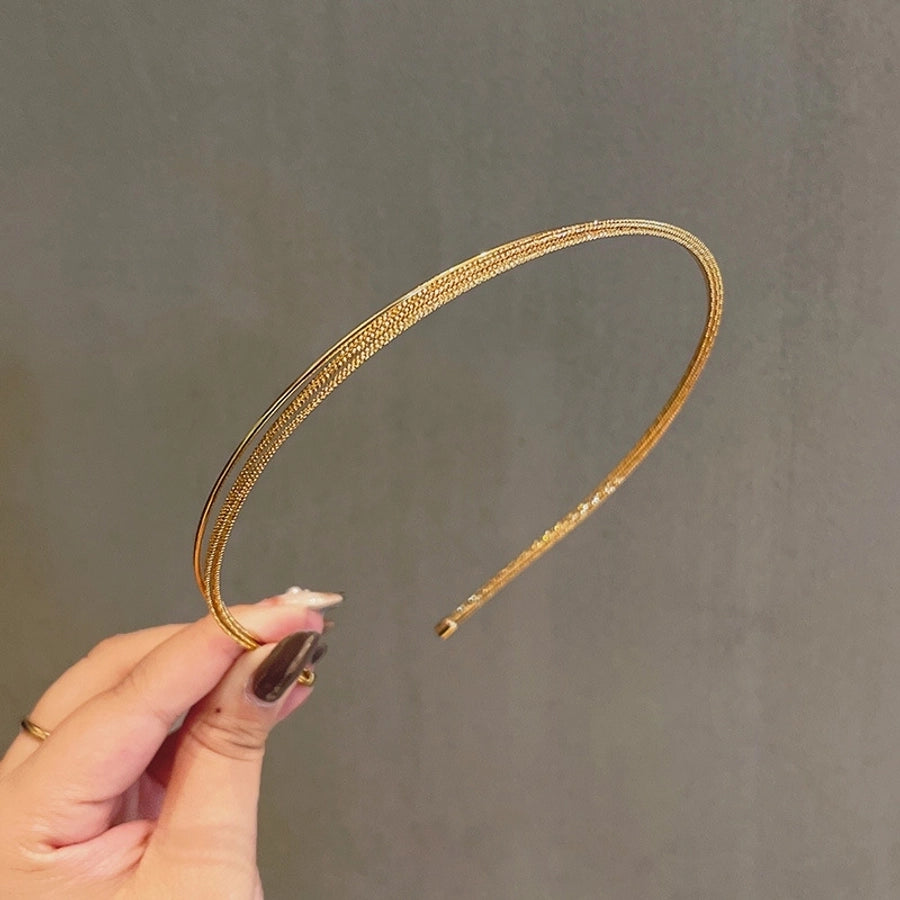 new simple gold thin headband