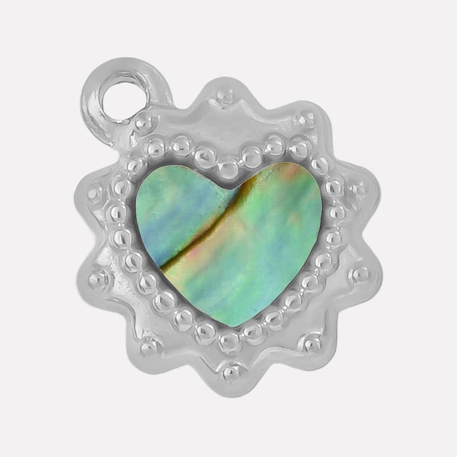 Jewelry Vintage Style Classic Style Heart Shape 304 Stainless Steel Shell Abalone Shell 18K Gold Plated Irregular Plating Pendant Necklace