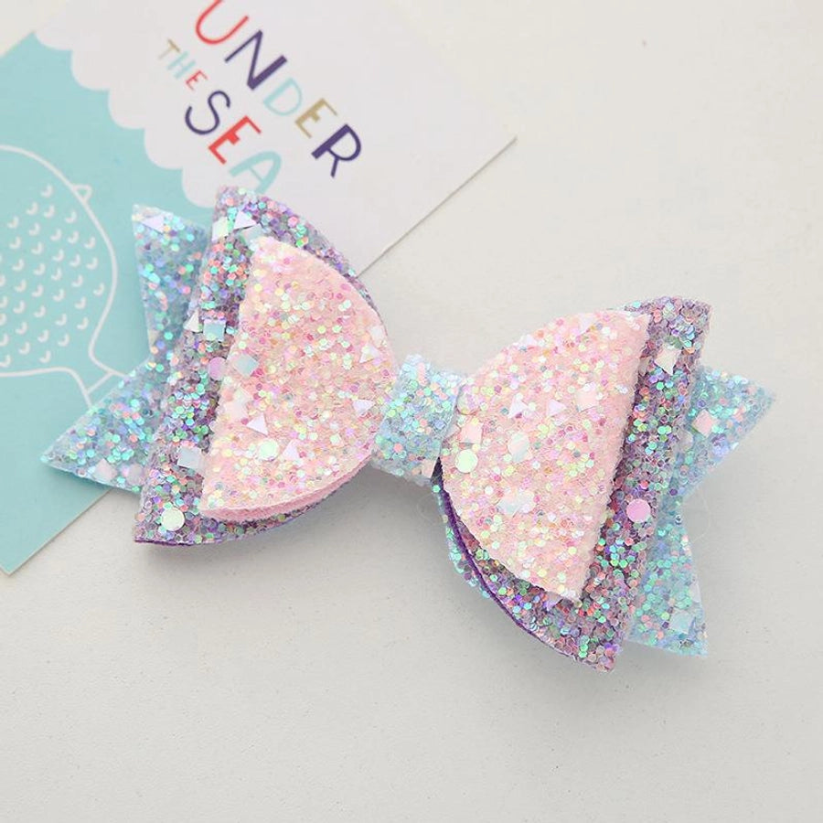 Girl'S IG Style Sweet Bow Knot Sequin Hair Clip
