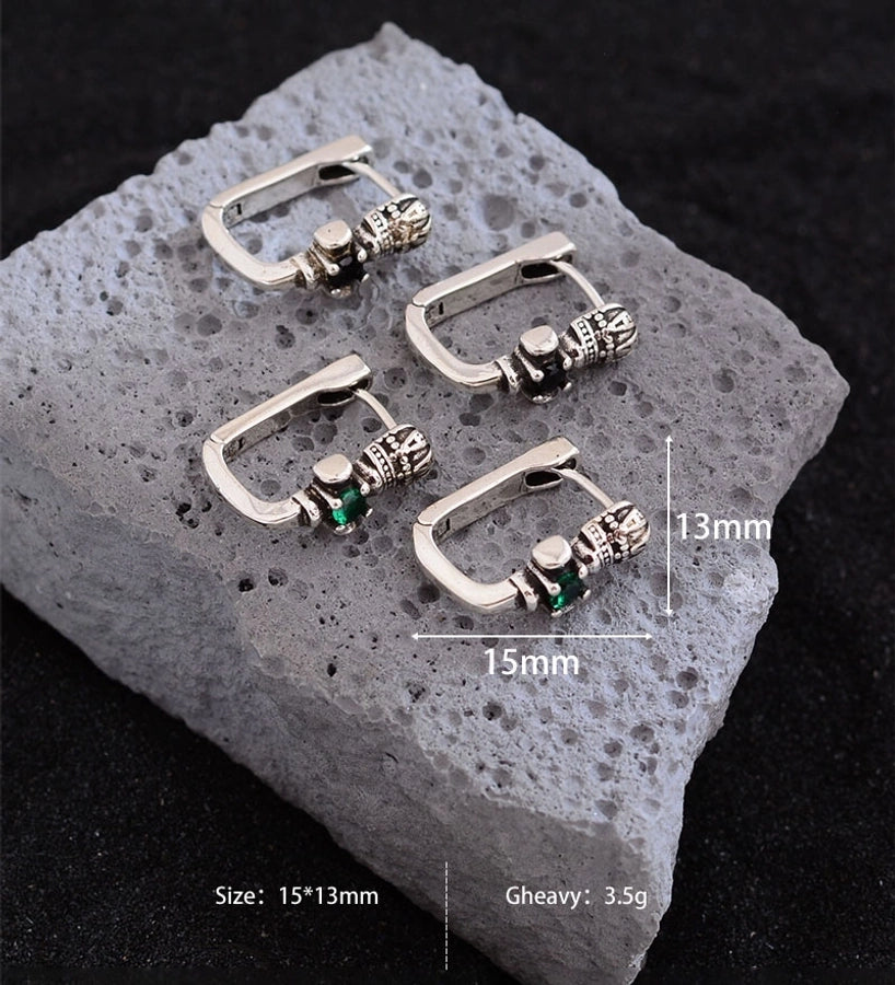 1 Pair Simple Style Cross Crown Copper Earrings