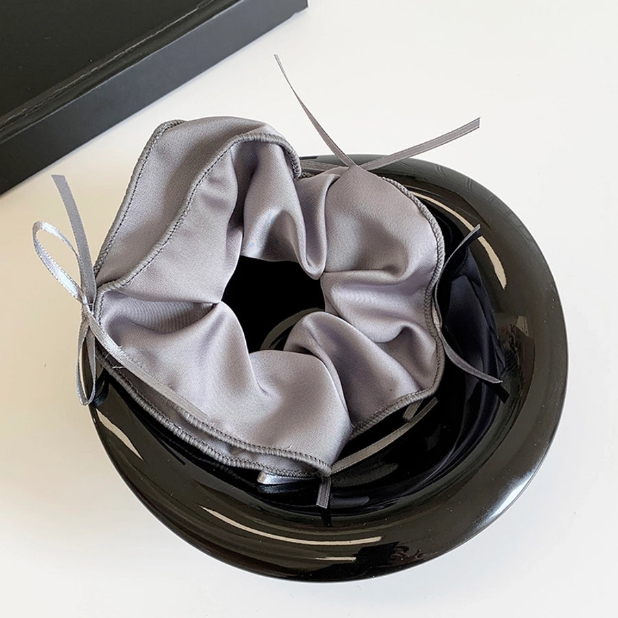 Women's Sweet Solid Color Cloth Hair Tie