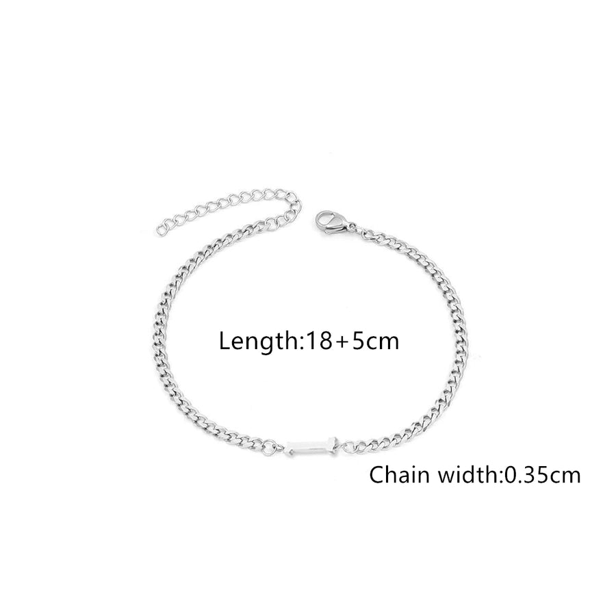 Classic Style Letter 201 Stainless Steel 304 Stainless Steel Bracelets In Bulk