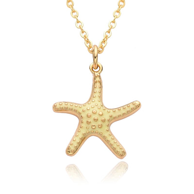 Copper Starfish Pendant Necklace