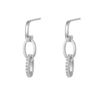 1 Pair IG Style U Shape Geometric Inlay Copper Zircon Gold Plated Ear Cuffs Earrings