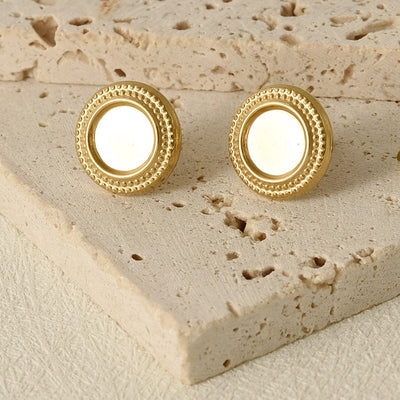 1 Pair Basic Classic Style Geometric Plating 304 Stainless Steel Ear Studs
