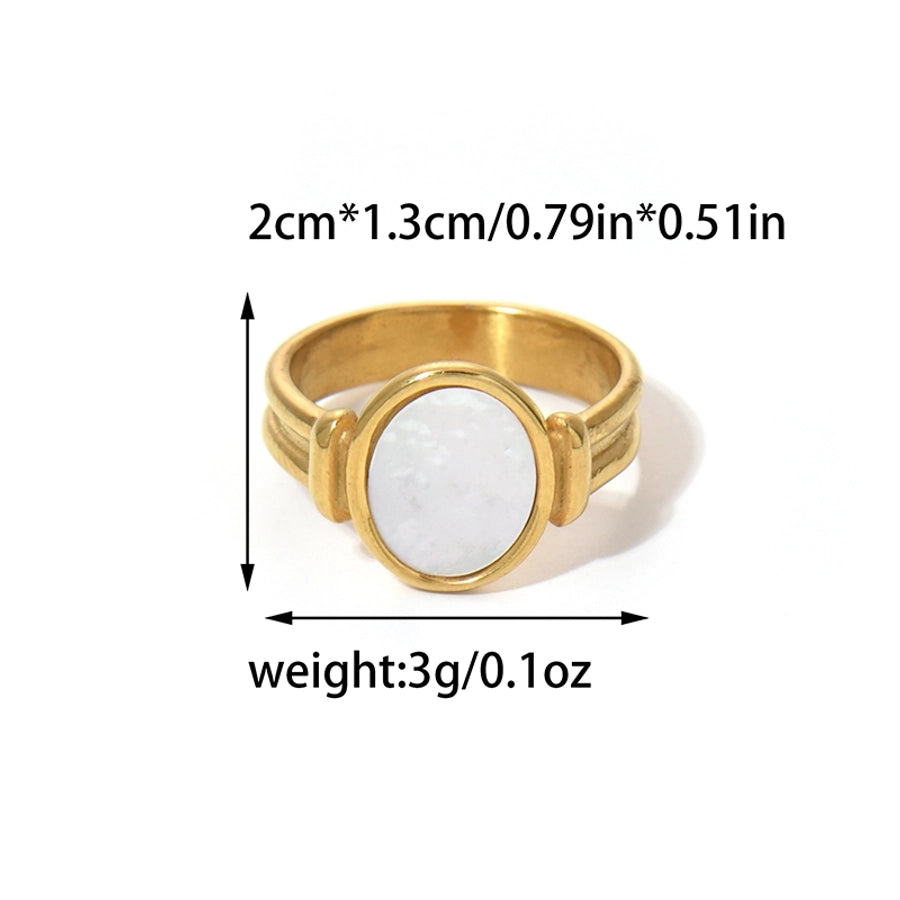 Jewelry IG Style Commute Korean Style Geometric Butterfly 304 Stainless Steel Fritillary 14K Gold Plated Plating Inlay Rings