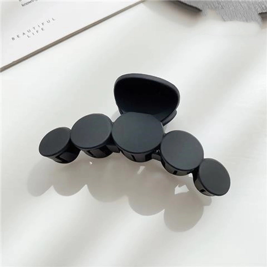 casual solid color plastic plating hair claws 1 piece