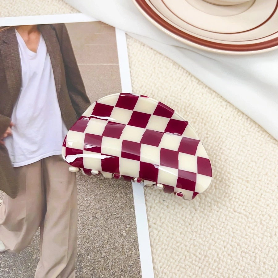 simple style lattice pvc hollow out hair claws