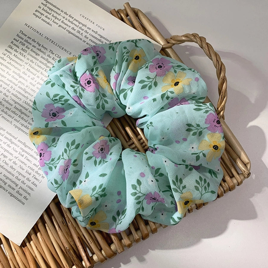 korean style cute flower fabric solid color head rope
