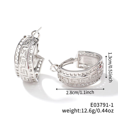 1 Pair Elegant Lady Shiny Geometric Inlay Copper Zircon K Gold Plated Rhodium Plated Earrings