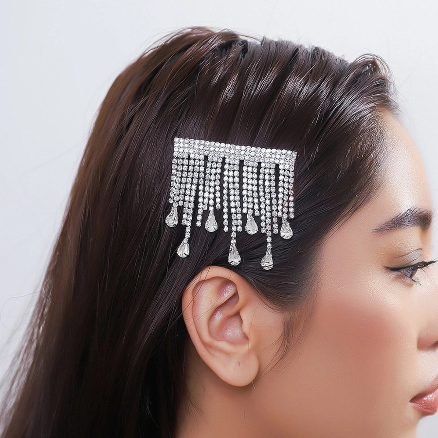 Women's Simple Style Classic Style Solid Color Alloy Inlay Rhinestones Hair Clip