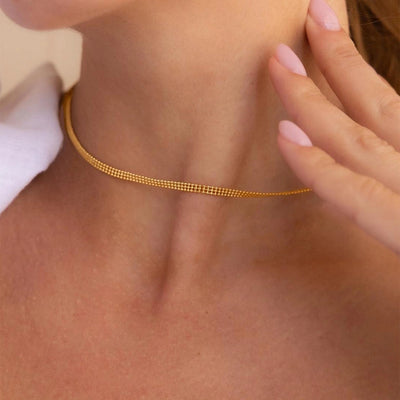 Copper ball chain Beaded chain Necklace