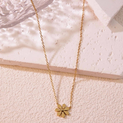 Jewelry Princess Sweet Simple Style Flower 304 Stainless Steel 18K Gold Plated Plating Jewelry Set