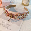 fashion geometric cloth handmade rhinestone hair band 1 piece