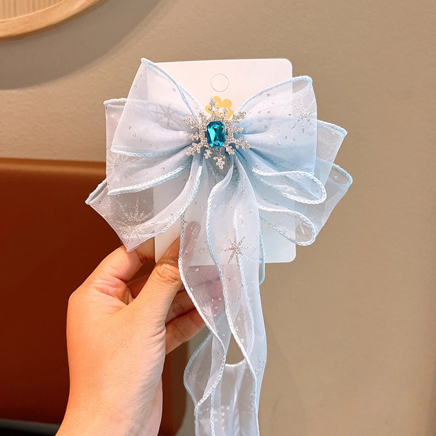 Kid'S Ethnic Style Bow Knot Synthetic Yarn Organza Hair Clip